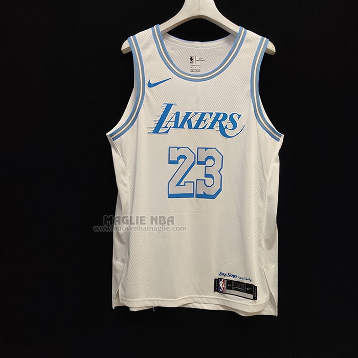 Maglia
 LeBron James NO 23 Los Angeles Lakers Citta
 Autentico
 2020-21 Bianco
